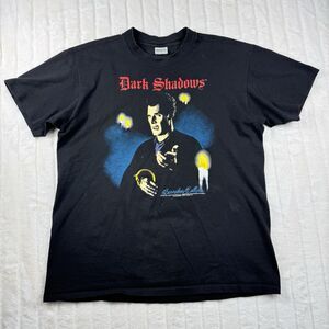 Vintage 1991 DARK SHADOWS Barnabas Collins RARE Vampire T-Shirt Size L Movie Tee